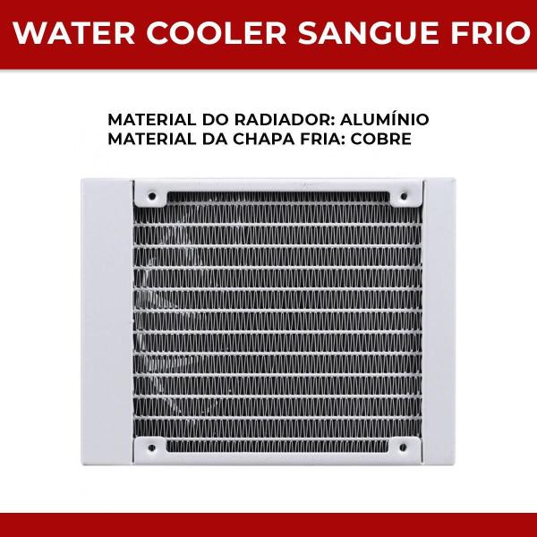 Imagem de Water Cooler Sangue Frio 2 120Mm Intel/Amd Branco Tdp 200W