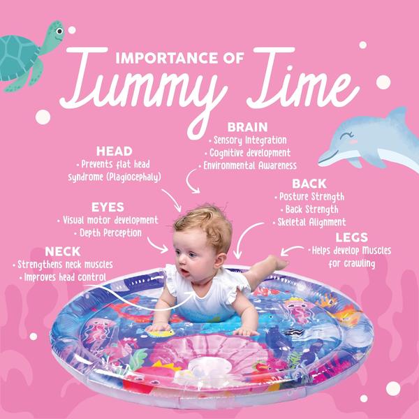 Imagem de Water Tummy Time Mat KookooBaby 40x40cm para bebês de 3 meses ou mais