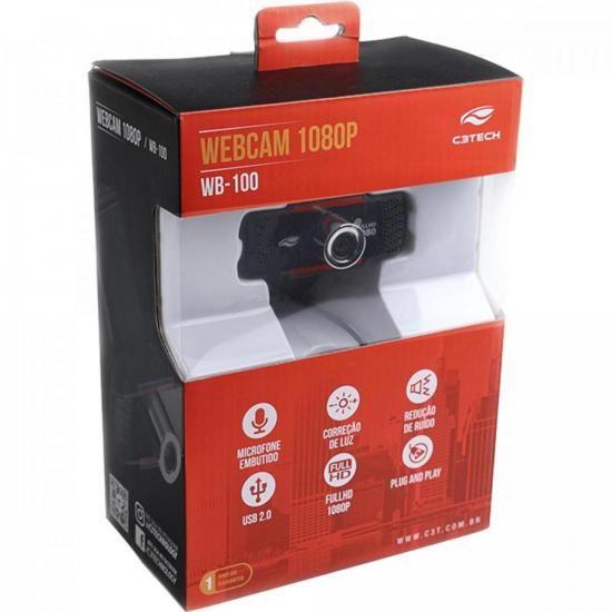 Imagem de Webcam 1080P Full HD C3 Tech WB-100BK