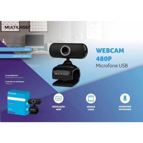 Imagem de Webcam C/MICROFONE USB 480P