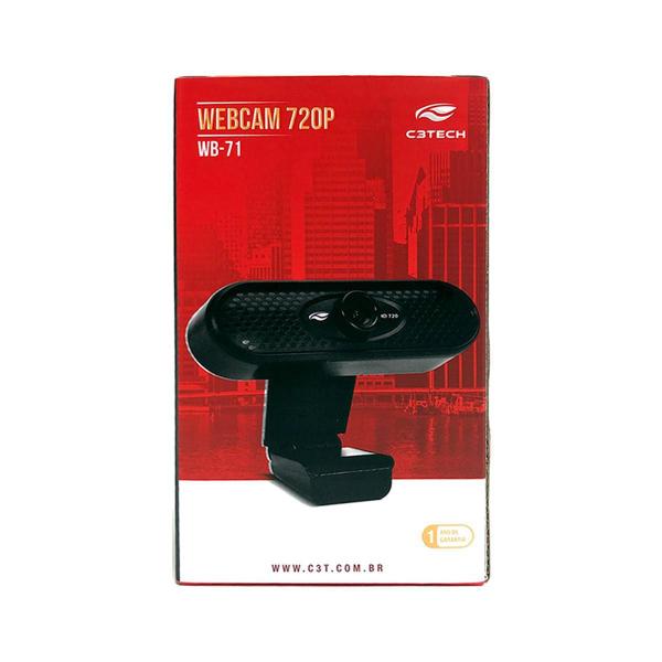 Imagem de Webcam C3Tech Wb-71Bk Resolução Hd 720P Usb 2.0 Microfone