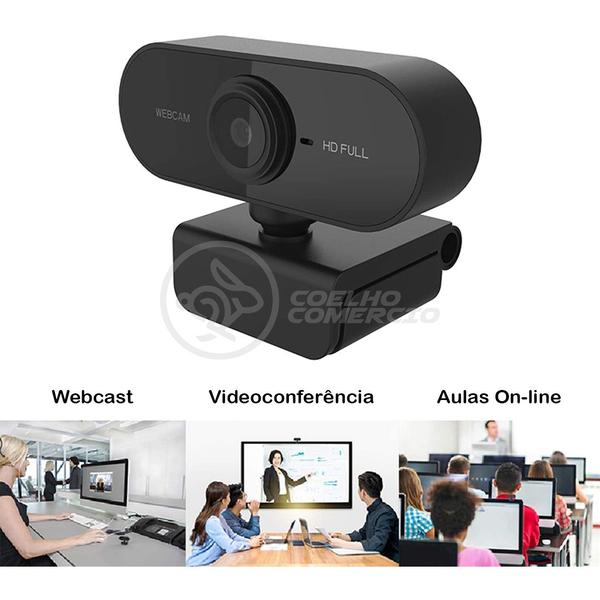 Imagem de Webcam Câmera FULL HD 1080p com Microfone USB 2.0 Profissional Pc Tv Notebook Jogos 360º - PC-W1