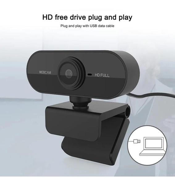 Imagem de Webcam Full Hd 1080P Microfone Mini Camera Computador 360