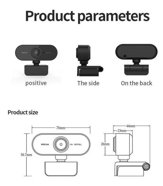 Imagem de Webcam Microfone Câmera Full Hd 1080p Computador Plug & Play Microfone Embutido - Eplanetatech