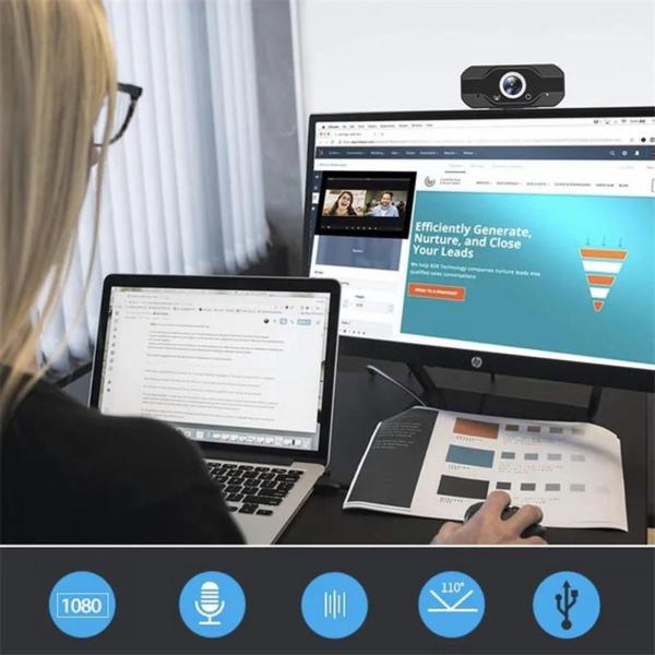 Imagem de Webcam Microfone Visão 360º Computador Câmera SXT-1080p / X10