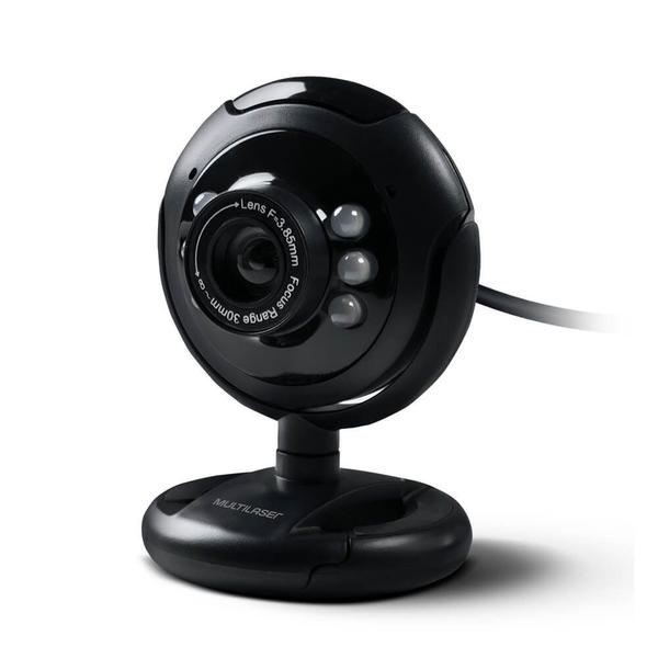 Imagem de Webcam Multilaser Plug E Play 16Mp Nightvision Microfone Usb Preto - WC045