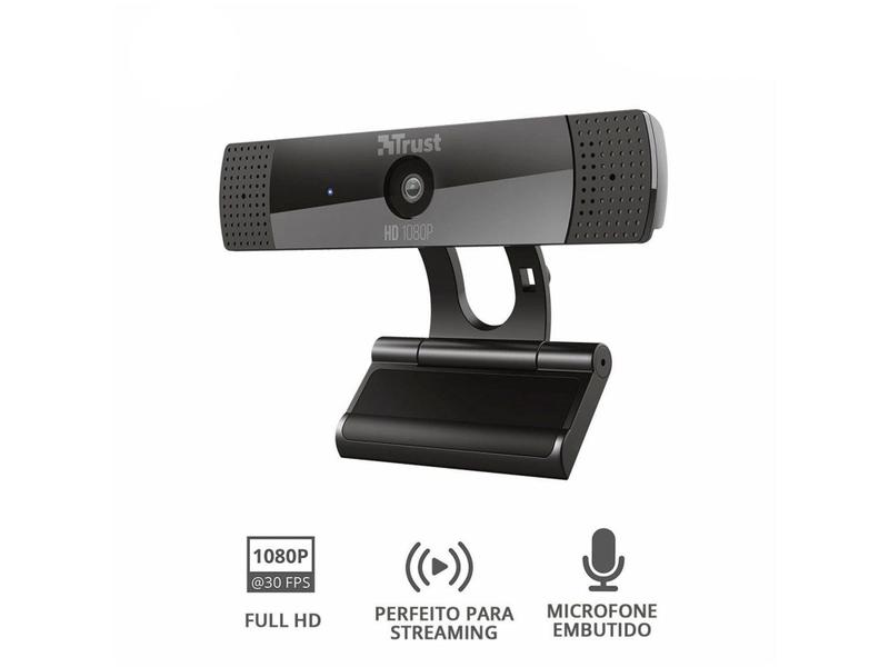 Imagem de Webcam Trust GXT 1160 Vero Full HD - com Microfone Transmissão Ao Vivo