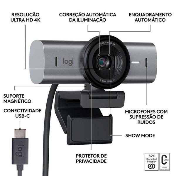 Imagem de Webcam Ultra HD 4K Logitech MX Brio