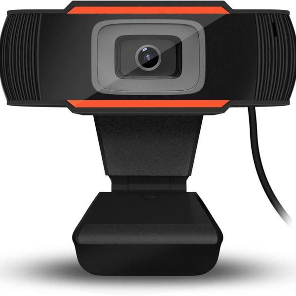 Imagem de Webcam V5 Hd 720P Com Microfone Preto/Laranja Brilpc