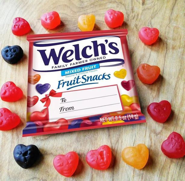 Welch'S Mixed Fruits Valentine Day Bala Snacks - 14G Imagem de Welch'S Mixed Fruits Valentine Day Bala Snacks - 14G