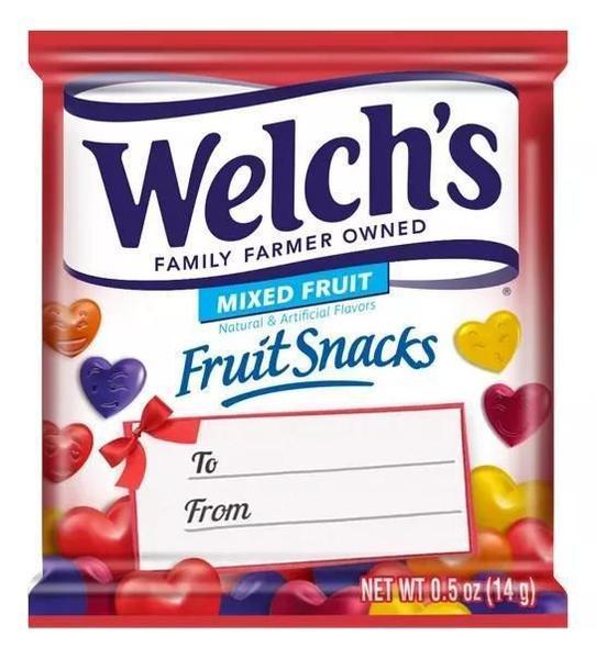 Welch'S Mixed Fruits Valentine Day Bala Snacks - 14G Imagem de Welch'S Mixed Fruits Valentine Day Bala Snacks - 14G