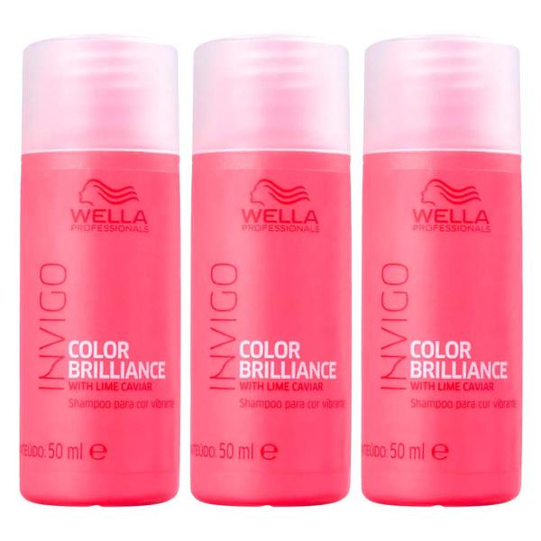 Wella Professionals Invigo Color Brilliance Kit com Três Shampoos Travel Size