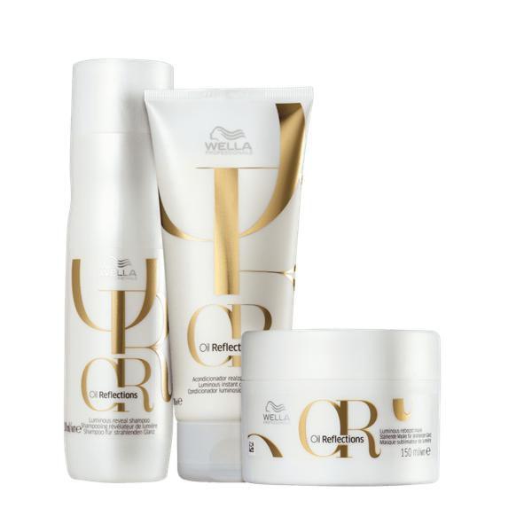Wella Professionals Oil Reflections - Shampoo 250ml+Condicionador 200ml+Máscara 150ml Wella Professionals Oil Reflections - Shampoo 250ml+Condicionador 200ml+Máscara 150ml