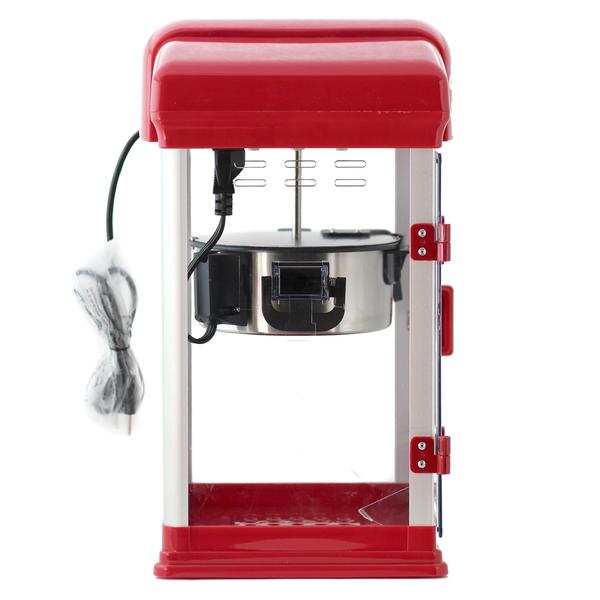 Imagem de West Bend Stir Crazy Movie Theater Popcorn Popper, Máquina Gourmet Popcorn Maker com chaleira de pipoca antiaderente, ferramenta de medição e colher de pipoca para máquina de pipoca, 4 Qt., Vermelho