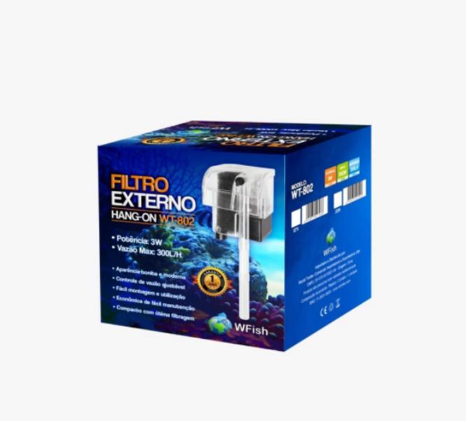 Imagem de WFish Filtro Externo Hang-On WF-802 - 300l/h 127V