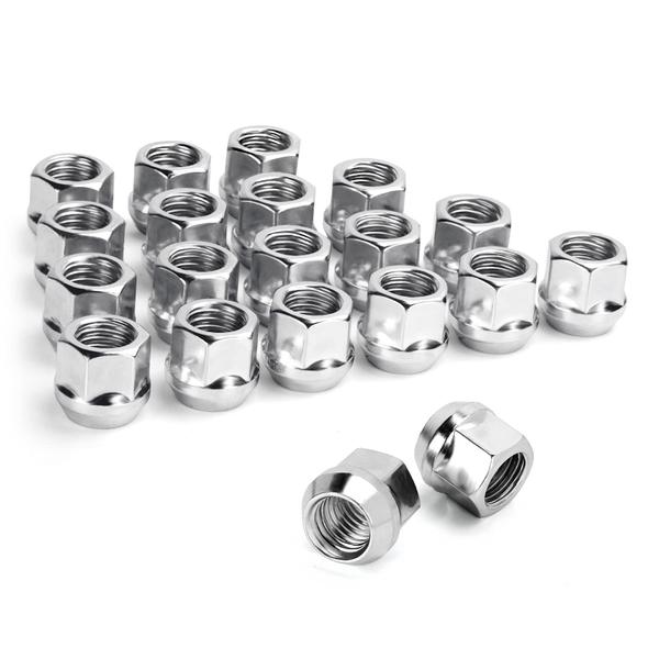 Imagem de Wheel Lug Nuts dynofit 1/2-20 21 mm Chrome 20 unidades no mercado de reposição