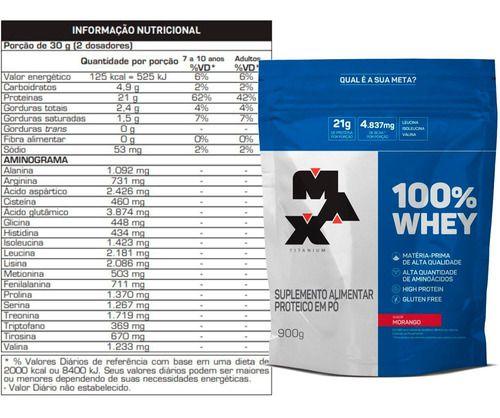 Imagem de Whey 100% Concentrado 900g + Creatina Monohidratada 150g - Max Titanium