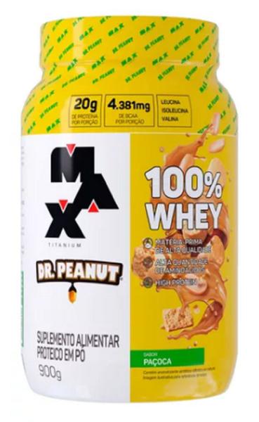 Imagem de Whey 100% Dr. Peanut Max Titanium Paçoca Pote 900g