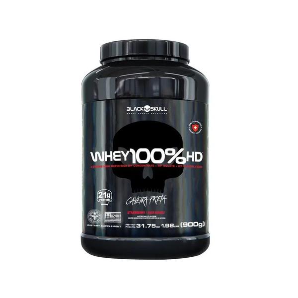 Whey 100% HD 3W Pote 900g - Black Skull Imagem de Whey 100% HD 3W Pote 900g - Black Skull
