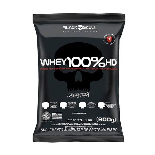 Whey 100% HD 3W Refil 900g - Black Skull Imagem de Whey 100% HD 3W Refil 900g - Black Skull