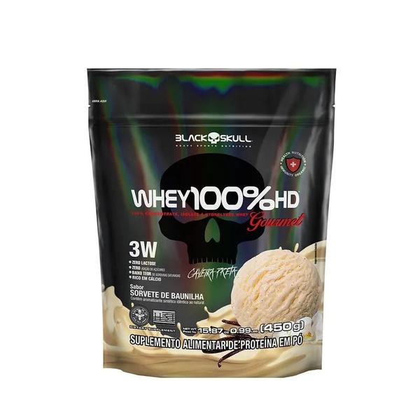 Imagem de Whey 100% HD 450g Refil Gourmet - Black Skull