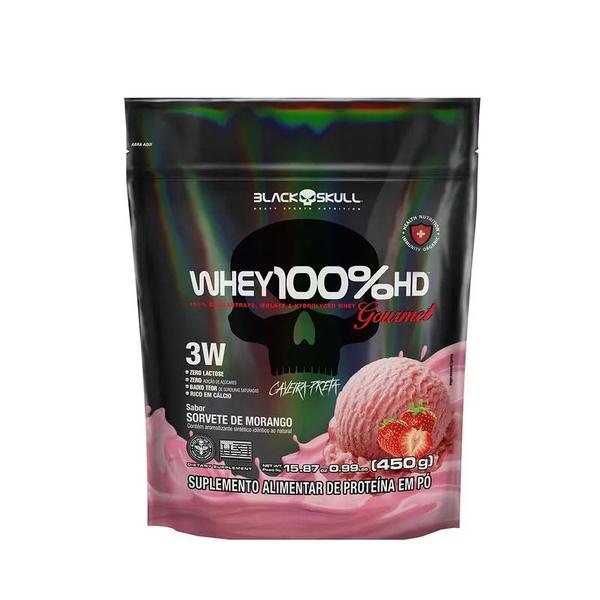 Imagem de Whey 100% HD 450g Refil Gourmet - Black Skull