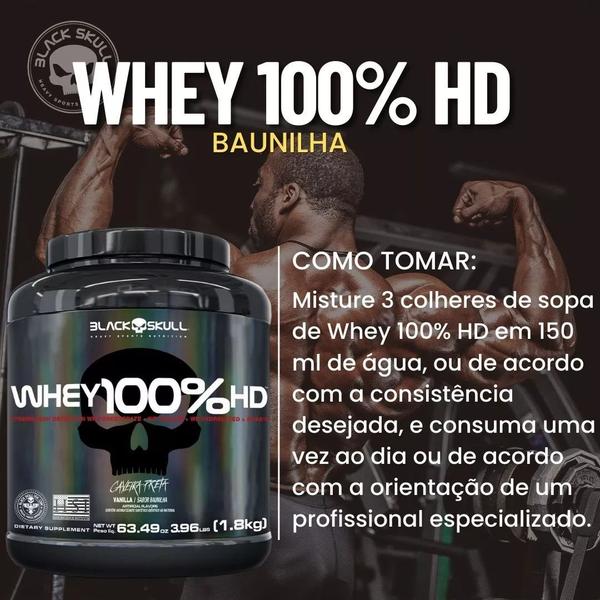 Imagem de Whey 100% HD Baunilha Black Skull Pote 1.8kg