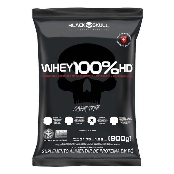 Imagem de Whey 100% HD Baunilha Refil 900G - Black Skull