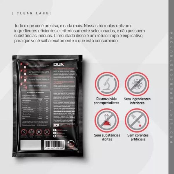 Imagem de Whey 100% Protein Concentrado Kit 05 Sachês com Varios Sabores-Dux Nutrition