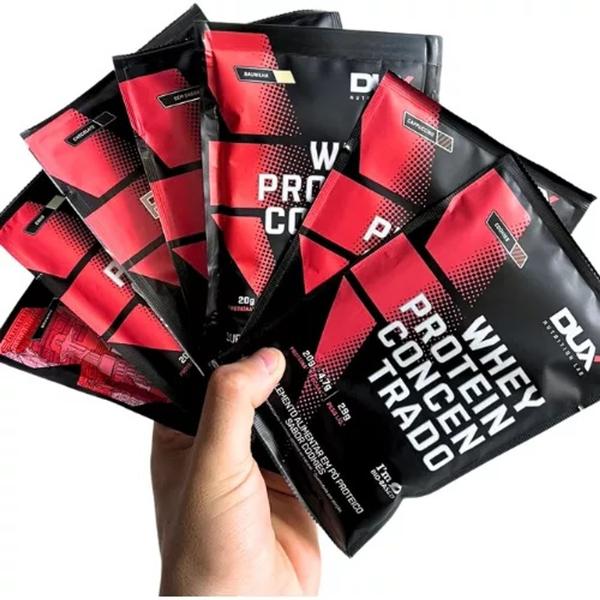 Imagem de Whey 100% Protein Concentrado Kit 05 Sachês com Varios Sabores-Dux Nutrition