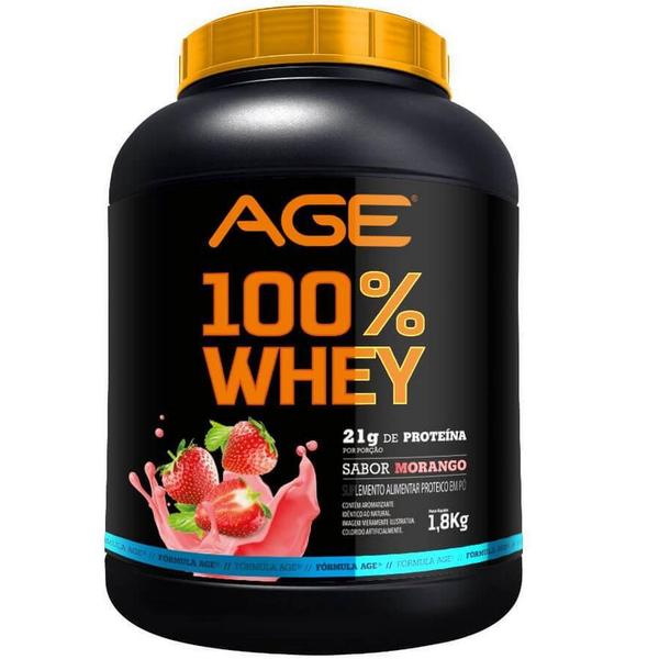 Imagem de Whey 100% Pure - (1,8kg) - Morango - Age