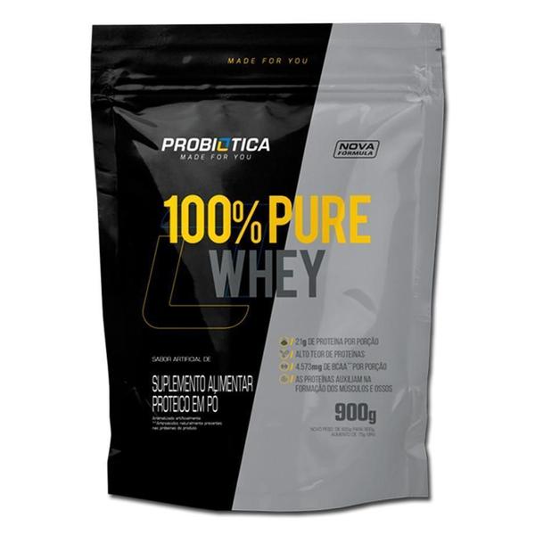 Imagem de Whey 100% Pure 900G - Probiótica - Refil Iogurte De Morango