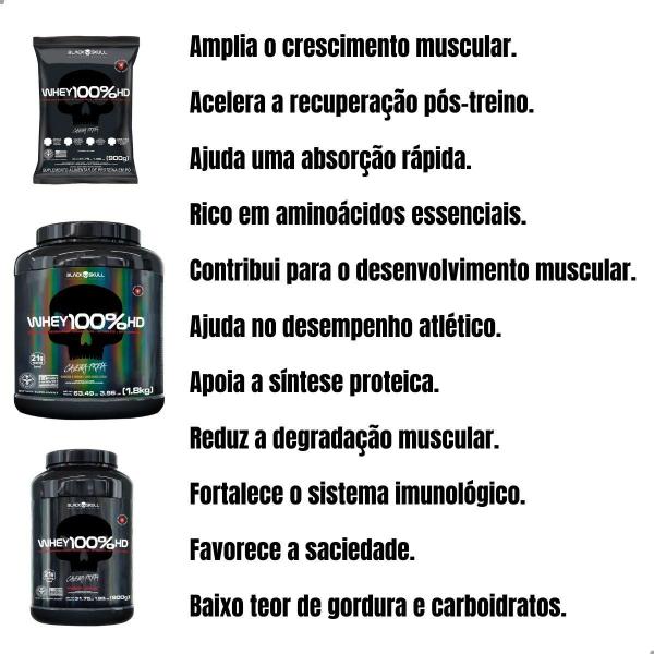 Imagem de Whey 100% Xtreme HD 3W 900g Black Skull