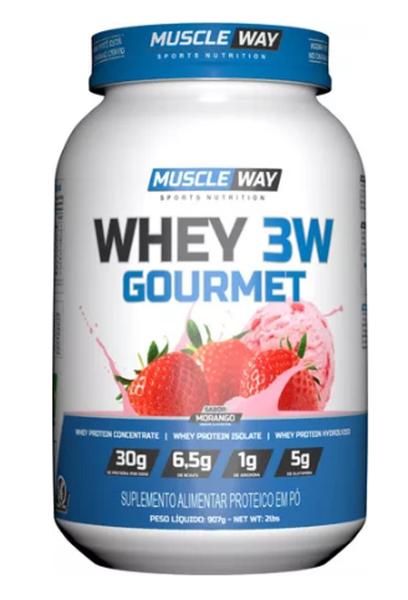 Imagem de Whey 3w Gourmet 907g Sabor Morango - Muscle Way