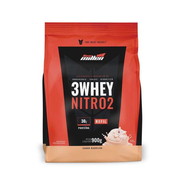 Imagem de Whey 3Whey Nitro 2 - 900G Refil Baunilha - New Millen