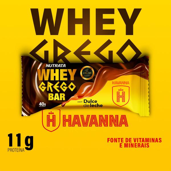 Imagem de Whey Bar Grego - Havanna Doce de Leite (12 unidades) - Nutrata