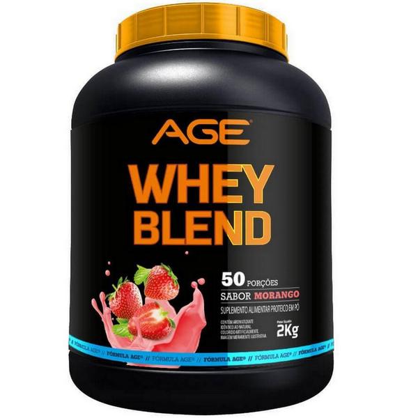 Imagem de Whey Blend Age - (2kg) - Morango - Age