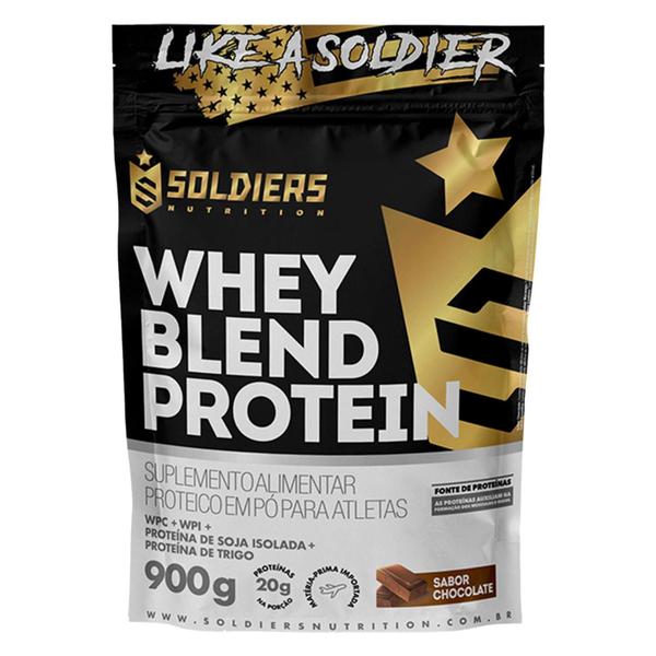 Whey Blend Protein Concentrado e Isolado (Chocolate) - 900g - Soldiers Nutrition