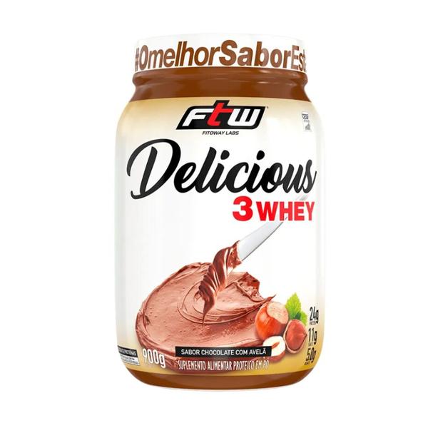 Imagem de Whey Delicious 3w 900g Creme de Avelã - FTW