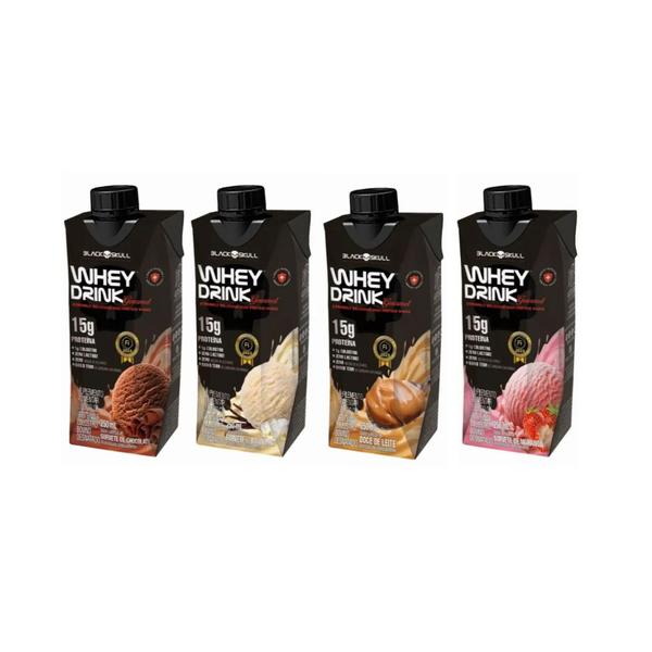 Imagem de Whey drink gourmet - 250 ml blackskull pack com 8 unidades