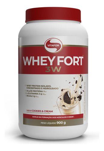 Imagem de Whey Fort 3w - 900g Cookies & Cream - Vitafor