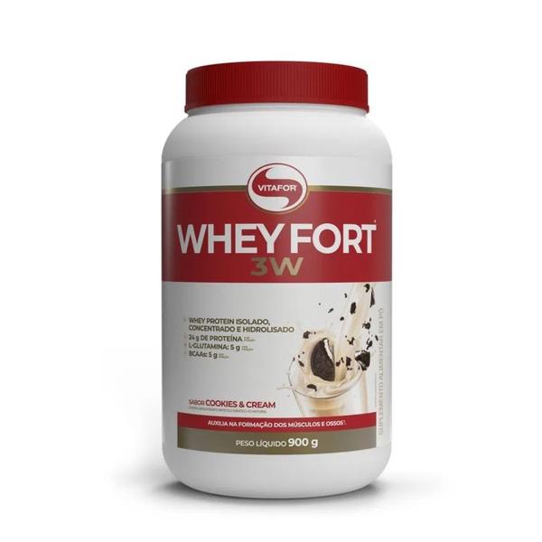 Imagem de Whey Fort 3W 900g Cookies - Vitafor