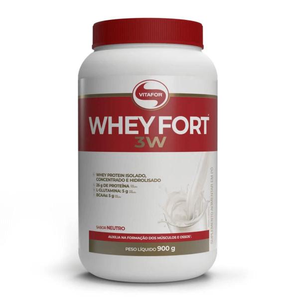 Imagem de Whey Fort 3W Proteína Whey Protein Hidrolisado 900g Vitafor