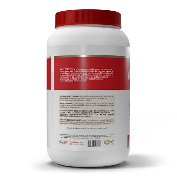 Imagem de Whey Fort 3W Vitafor Whey Protein Isolado e Hidrolisado Sabor Banana 900g