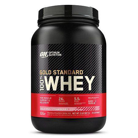 Imagem de Whey gold standard morango 907g - on optimum nutrition