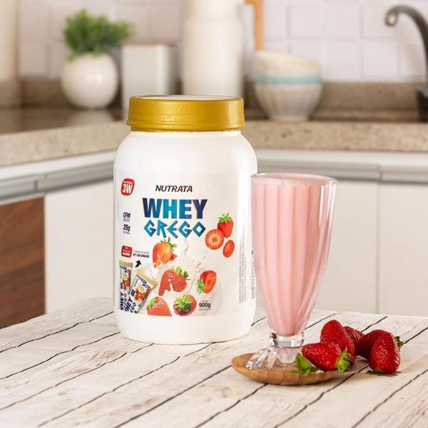 Imagem de Whey Grego (900g) - Sabor: Morango com Chantilly