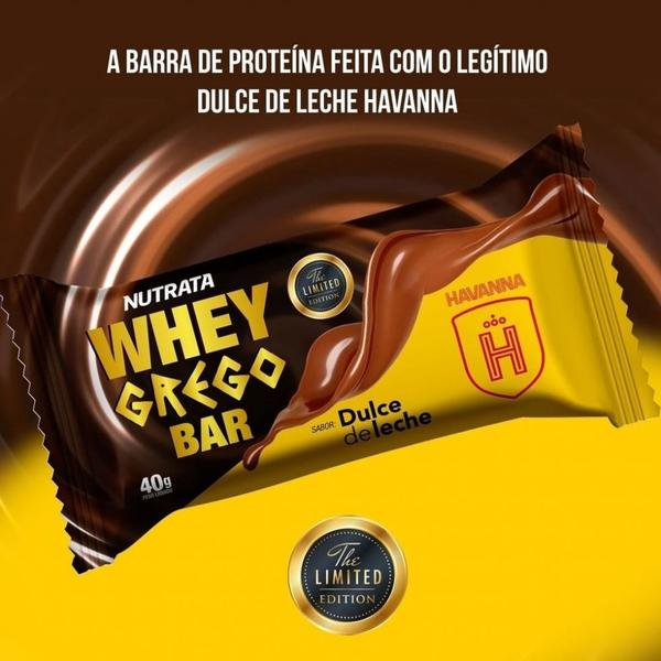 Imagem de Whey Grego Bar Caixa com 12 Unidades (480g) - Sabor: Doce de Leite Havanna