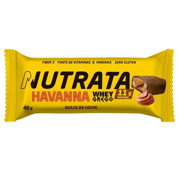 Imagem de Whey Grego Bar Doce De Leite Havanna - Nutrata Cx 12 Un.