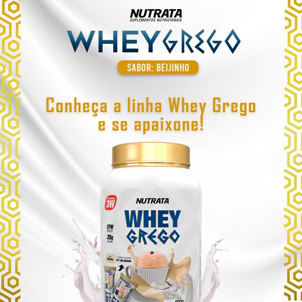 Imagem de Whey Grego Beijinho 900g Concentrado e Isolado - Nutrata