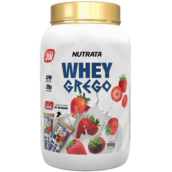 Imagem de Whey grego morango/chantilly pt 900g nutrata